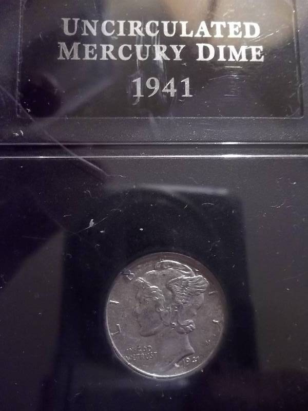 lot 69 image: 1941 Mercury Dime Unc