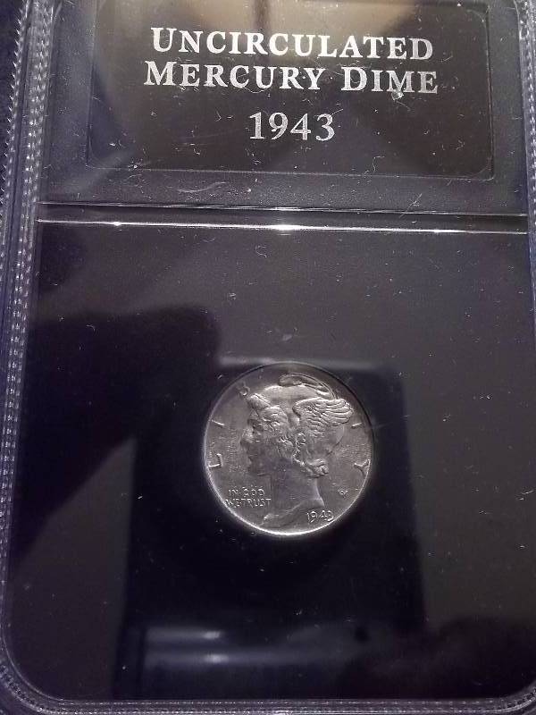 lot 71 image: 1943 Mercury Dime Unc