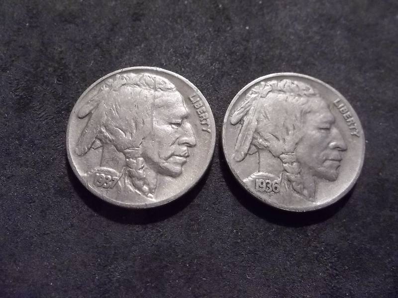 lot 80 image: 1936, 1937 D Buffalo Nickels
