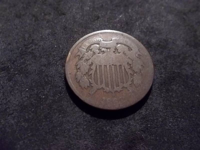 lot 88 image: 1864 2-Cent Piece