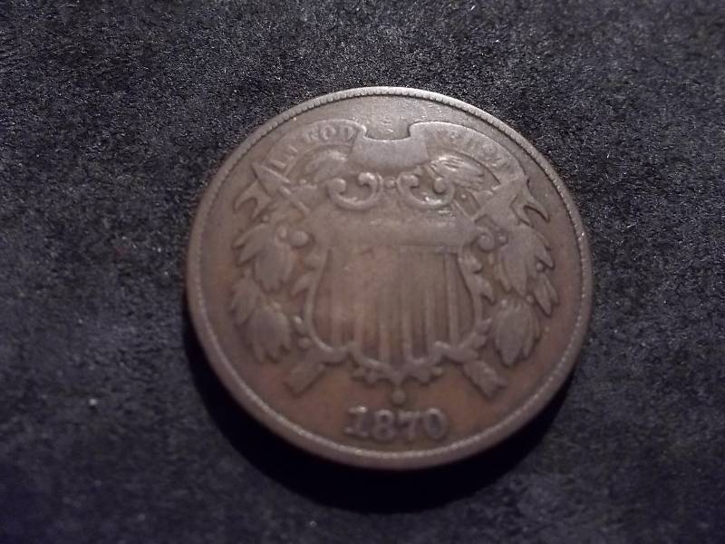 lot 91 image: 1870 2-Cent Piece