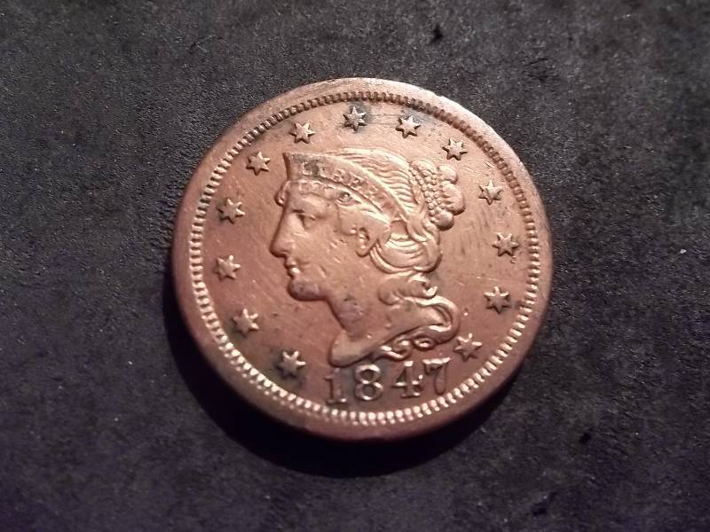 lot 103 image: 1847 Large Cent