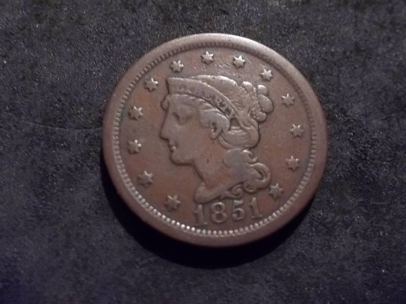 lot 105 image: 1851 Large Cent