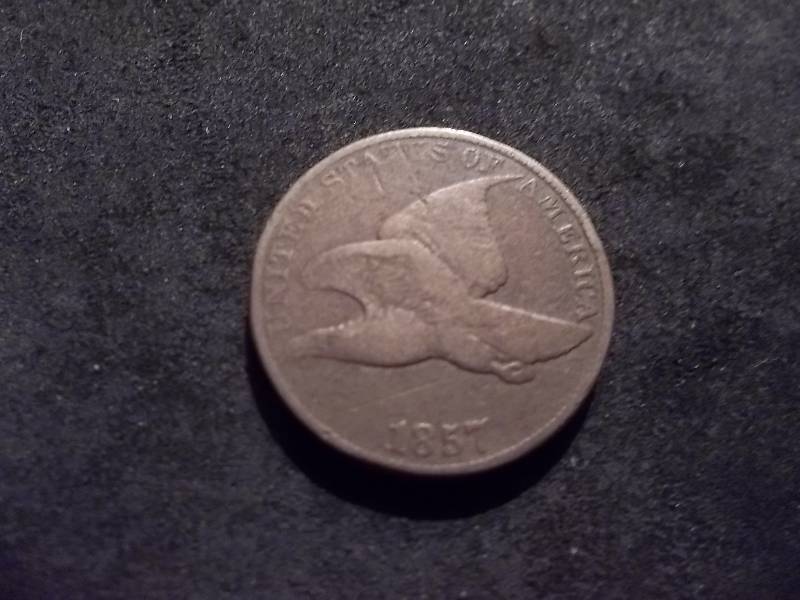lot 107 image: 1857 Flying Eagle Cent