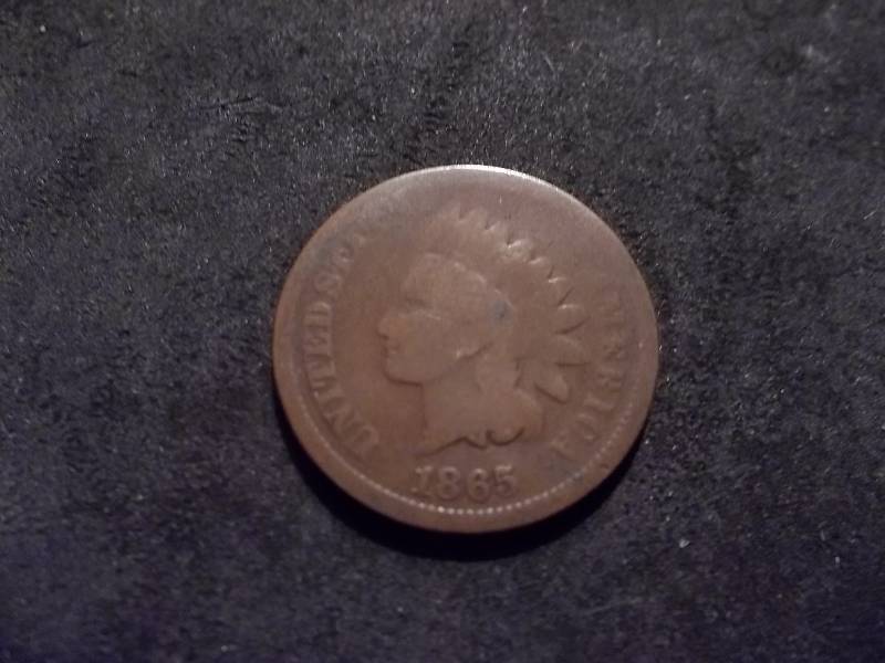 lot 109 image: 1865 Indian Head Cent (Fancy 5)