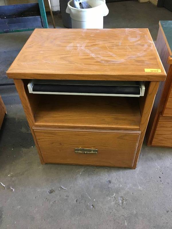 SINGLE DRAWER SIDE TABLEFILE CABINET WITH PULLOUT FOR KEYBOARD