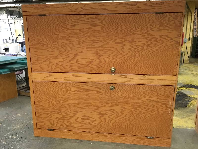 WOODEN CABINET WITH DOORS