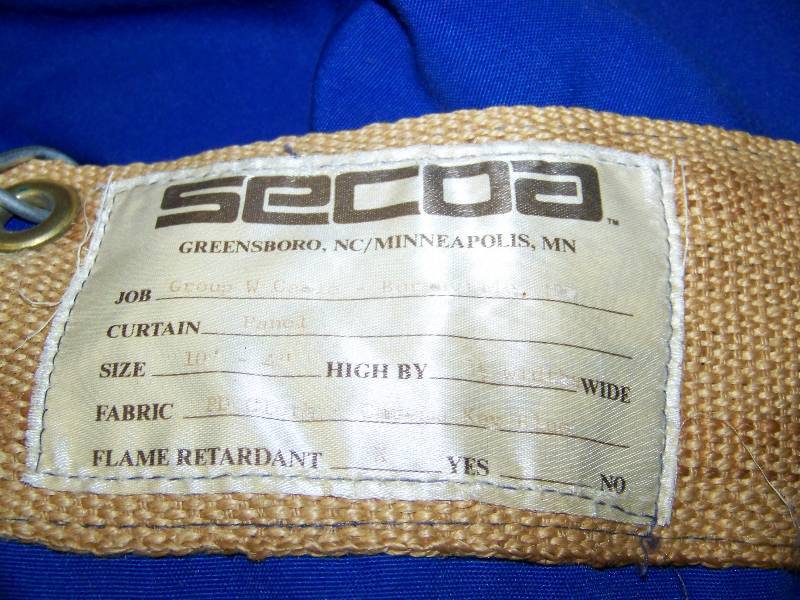 lot 78 image: (3) Stage  Back Drop, Heavy-Duty Curtains