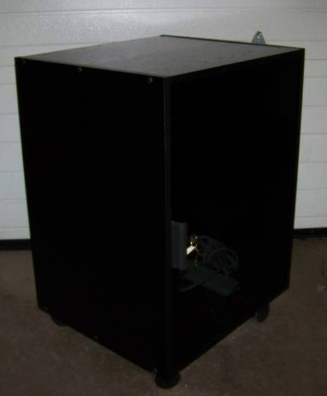 lot 99 image: Audio  Video (AV) Equipment Cart  Rack with Lockable Front Door and Power Strip on Wheels