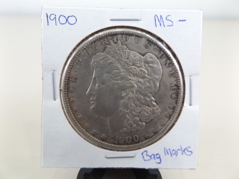 1900 Morgan Silver Dollar with Bag Marks MS-