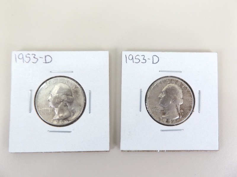 2 - 1953-D Washington Quarters