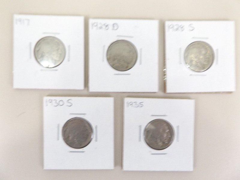 5 - 1917-1935 Buffalo Nickels&nbsp