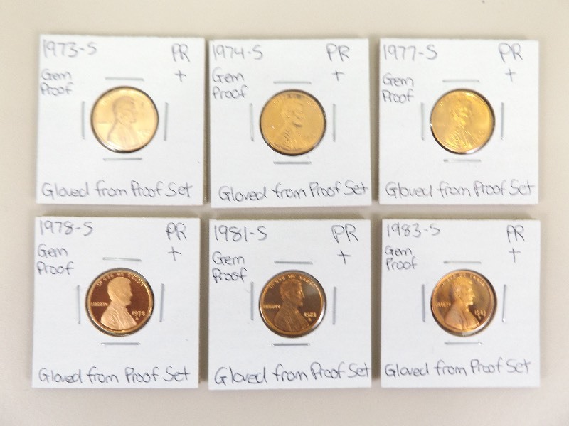 6 - 1973-1983 Gem Proof Lincoln Pennies