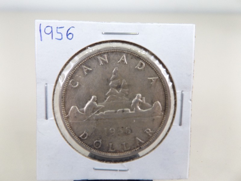 1956 Canadian Silver Dollar Coin