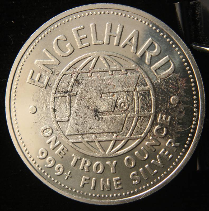1 TROY OZ. .999 FINE SILVER ENGELHARD 1982 THE AMERICAN PROSPECTOR