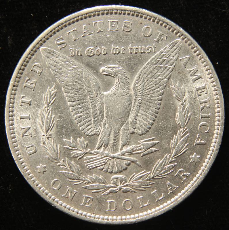 1890 MORGAN SILVER DOLLAR AU