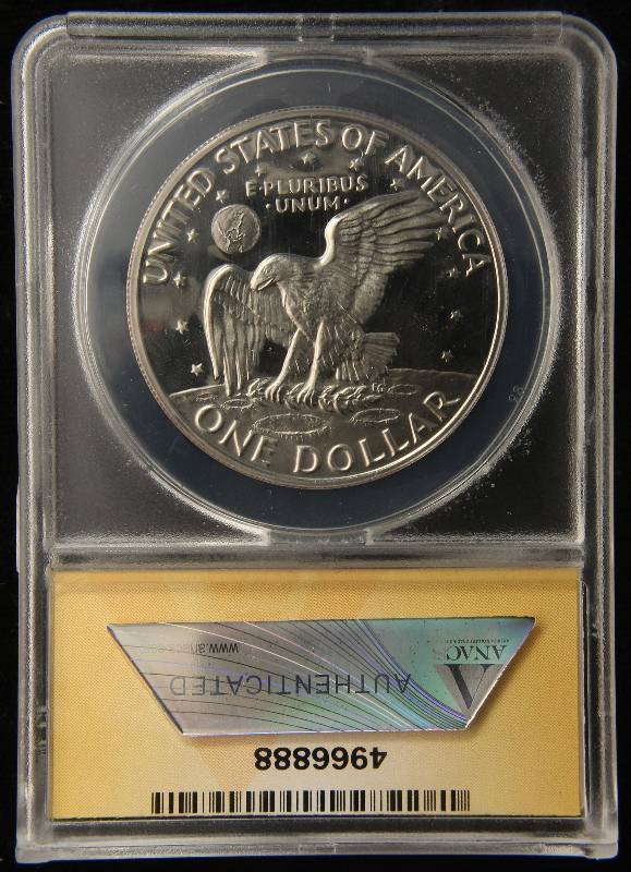 1973-S PROOF SILVER EISENHOWER DOLLAR PF68 DCAM ANACS