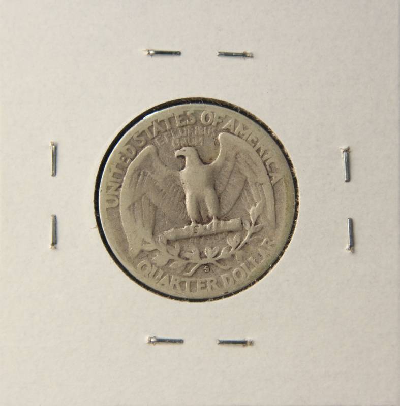 1942-S WASHINGTON SILVER QUARTER VG
