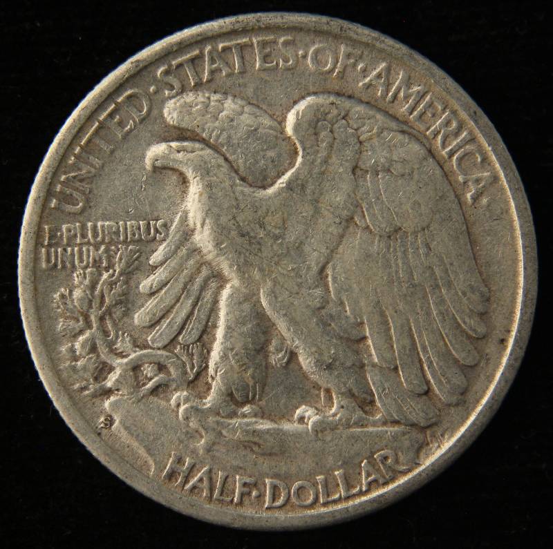 1945-S WALKING LIBERTY SILVER HALF DOLLAR XF