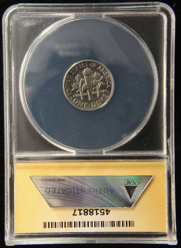 1970 ROOSEVELT DIME MS65 ANACS