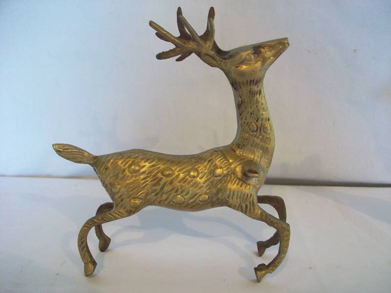 Brass Stag & Bird