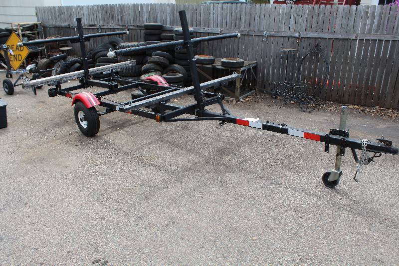 lot 5 image: 1996 Custpom Built 15ft. Four (4)  Place Tree Caneo  Kayak Trailer