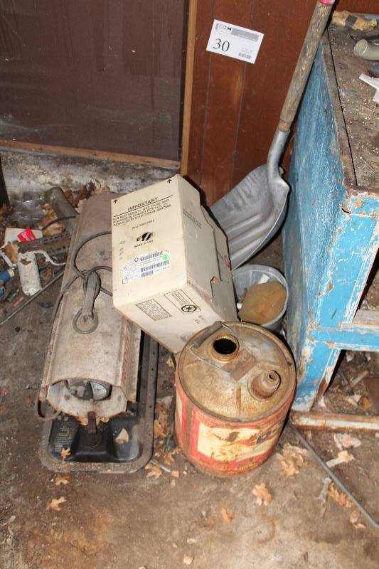 lot 30 image: Reddy Heater, Shovel, Gas Can, And More