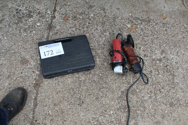 lot 172 image: Chicago Electric Power Tools Multi-Function Power Tool, Tool Shop 4.5in. Angle Grinder, 112-Piece Screwdriving & Drilling Set