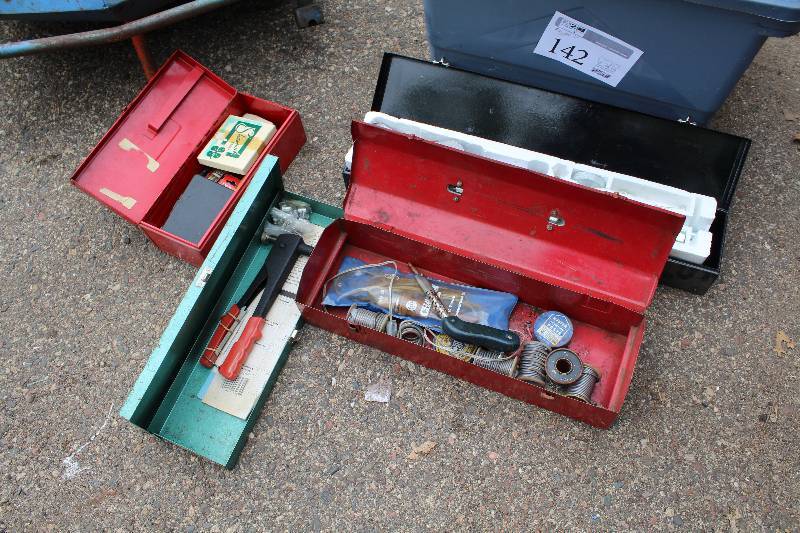 lot 142 image: Rivot Tool, Soldering Iron, Gear Puller, Drill Bits