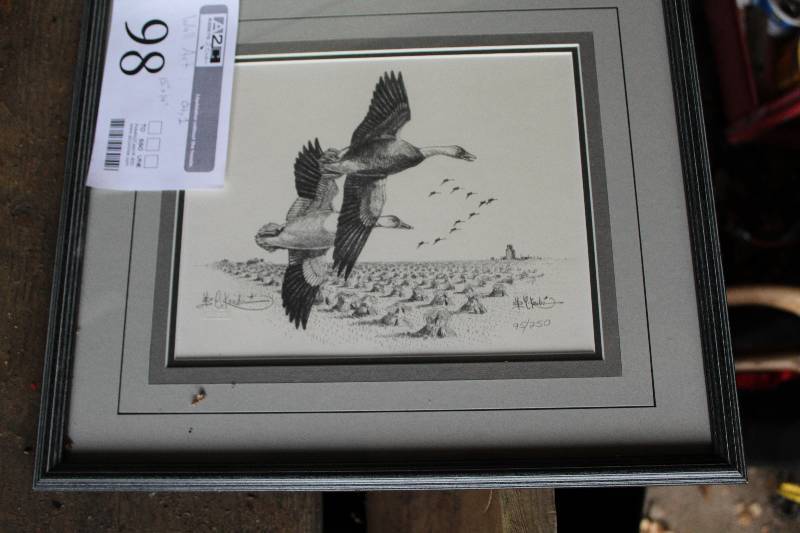 lot 98 image: Les Kouba Snow Geese numbered print