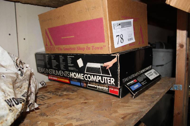 lot 78 image: Lot of (3) Boxes of Electronics - TI Home Computer, Keytronic Lifetime Keyboard, JC Penney 3331 Stereo Eight Track Deck