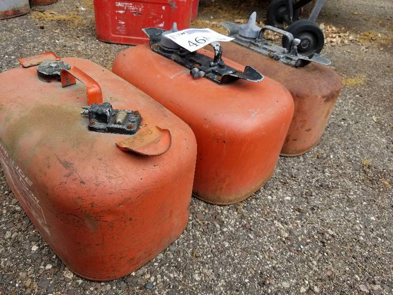 lot 46A image: Lot of (3) Metal Outboard Fuel Tanks