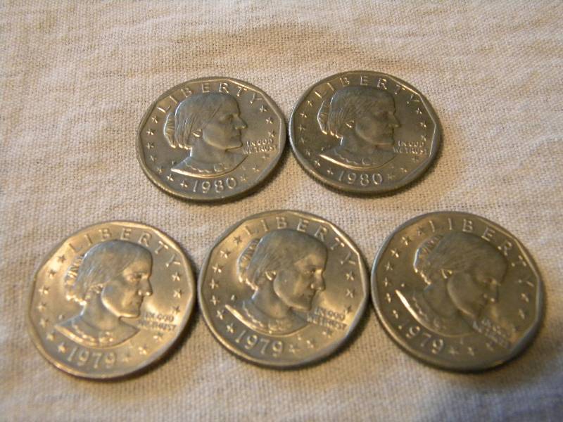 5 Susan B. Anthony Dollars