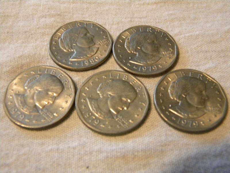 5 Susan B. Anthony Dollars