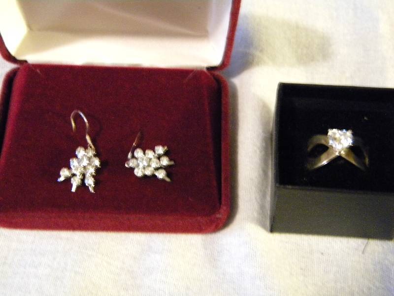 Sterling Silver Ring & Earrings