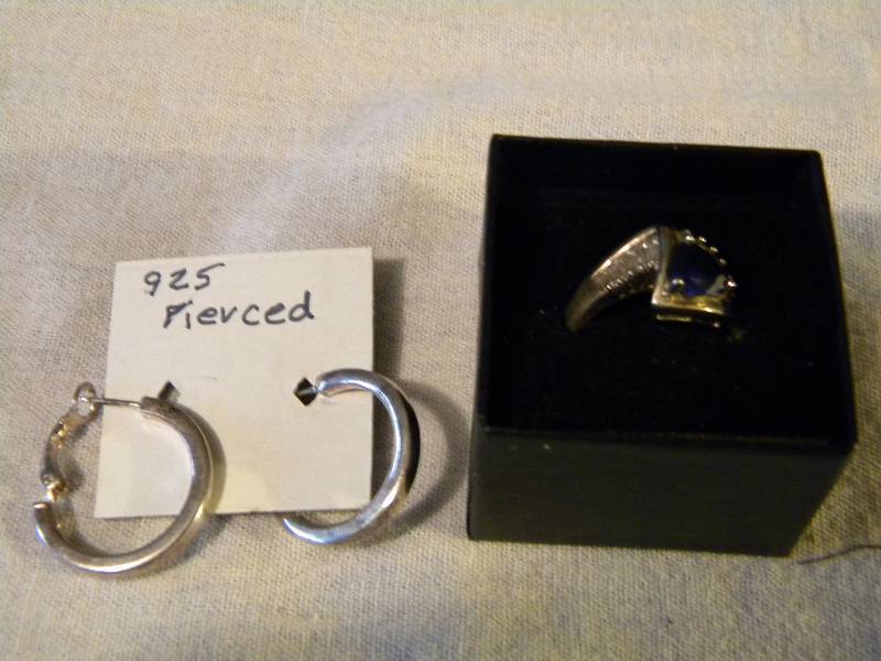 Sterling Silver Ring & Earrings