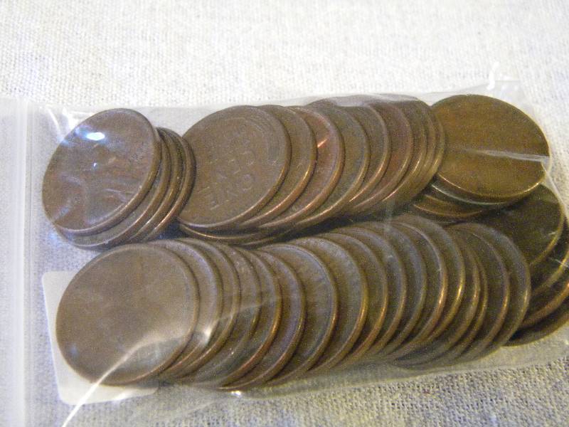 50 Wheat Back Pennies