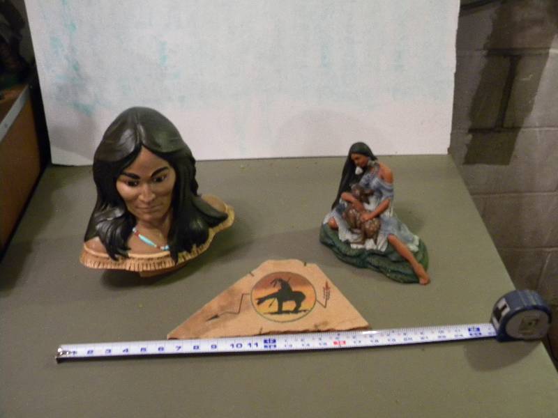 Native American Ceramic Pieces & Navajo Sandpainting