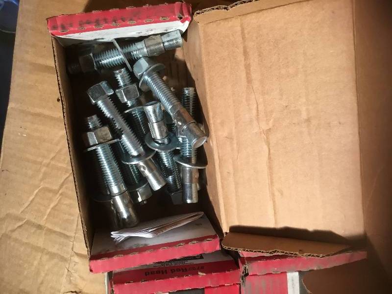 lot 96 image: Concrete Anchor Bolts - 39 New Anchors and 36 - 1 Inch Plug Spigot