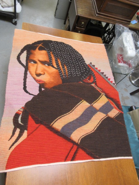 lot 957 image: 100% WOOL NATIVE AMERICAN THROWHANGING