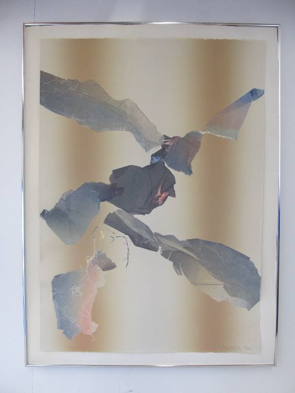 lot 47 image: Orig Vintage signed Contemporary Modern Abstract Artwork - Castle Danger