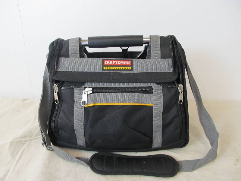 lot 63 image: Nice CRAFTSMAN Heavy Duty Canvas Tool Carrier wTools