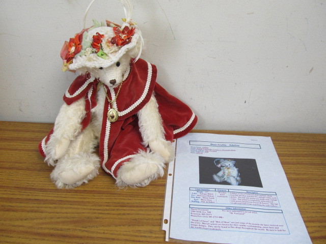 lot 176 image: Hand-Made, Mohair Teddy Bear by Muriel Townsend Adaline Bear