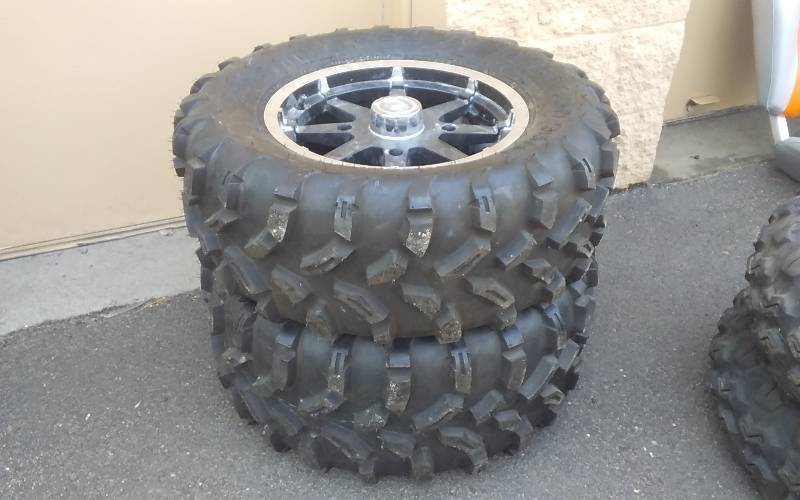 2 Tires On Polaris Rims Kenda Radial Bounty Hunter (New)
