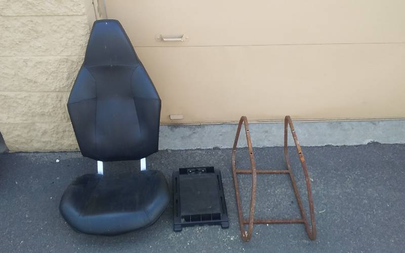 1-Black Seat With Mounting Hardware & Stand-Use As Shop Seat