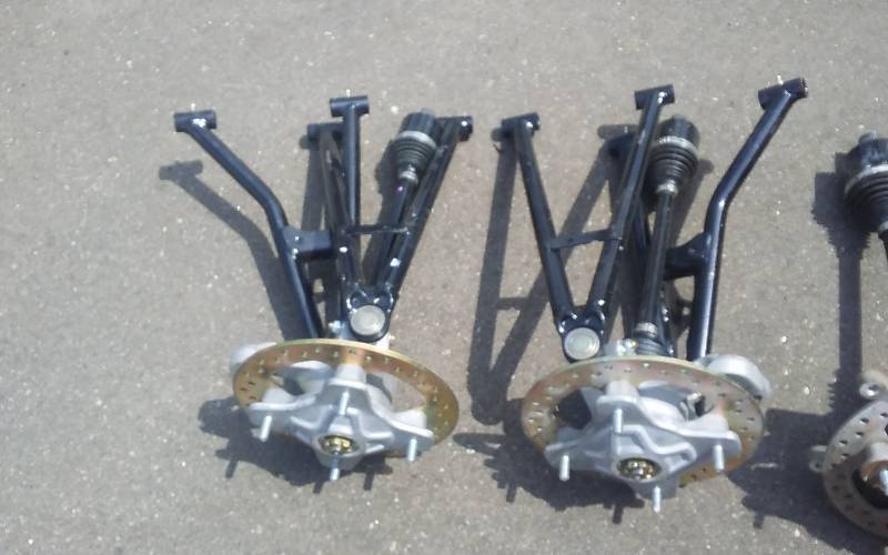 Pair Front Suspension Hubs, CV Axles, Rotors, A-Arms Fits 50 Inch RZR