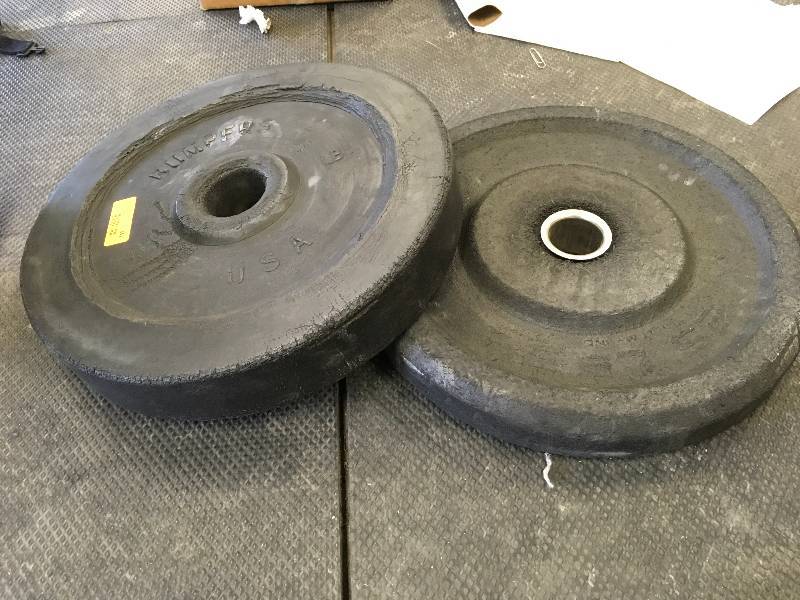 ONE 25LB WEIGHT, ONE 45LB WEIGHT