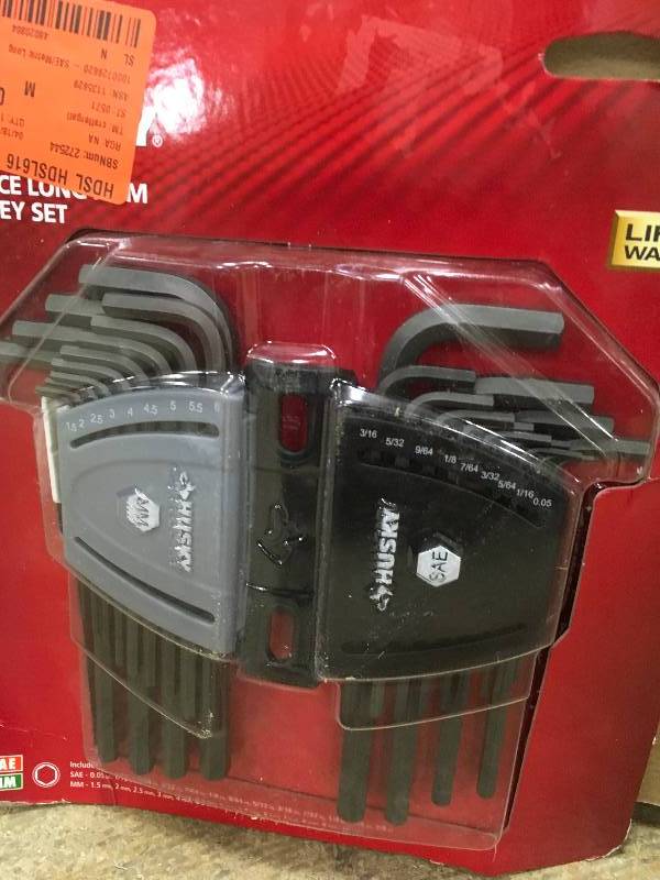 Husky 26 piece hex key set in working condition