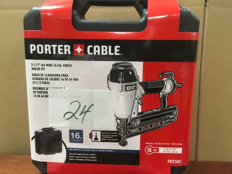 Porter Cable 2 -12 (64) mm finish nailer kit in good condition