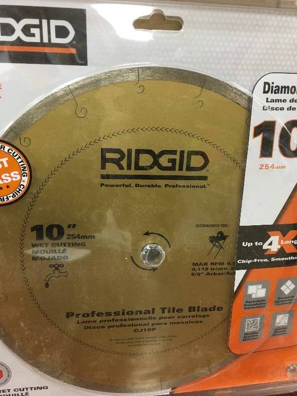 Ridgid 10 professional tile blade in good condition